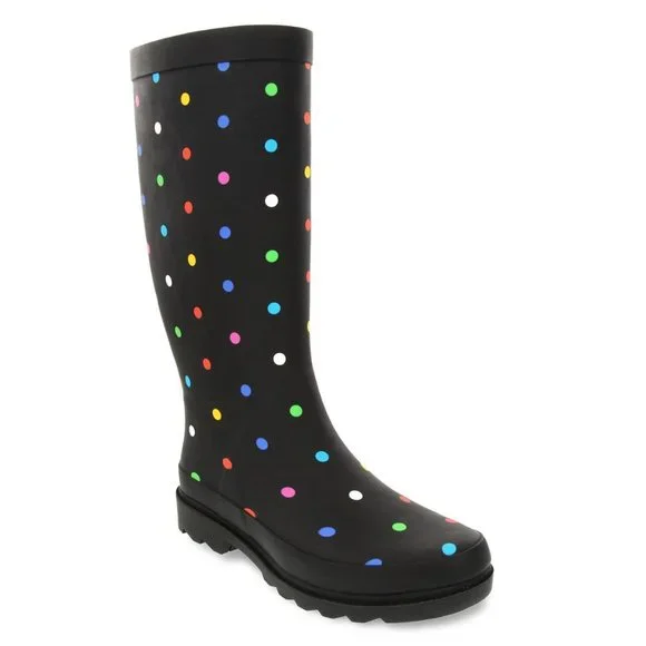 Sugar Shoes New Raffle Black Fiesta Dot Rain Boots Poshmark